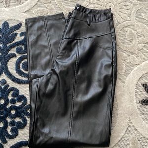 Faux Leather Straight Pant
